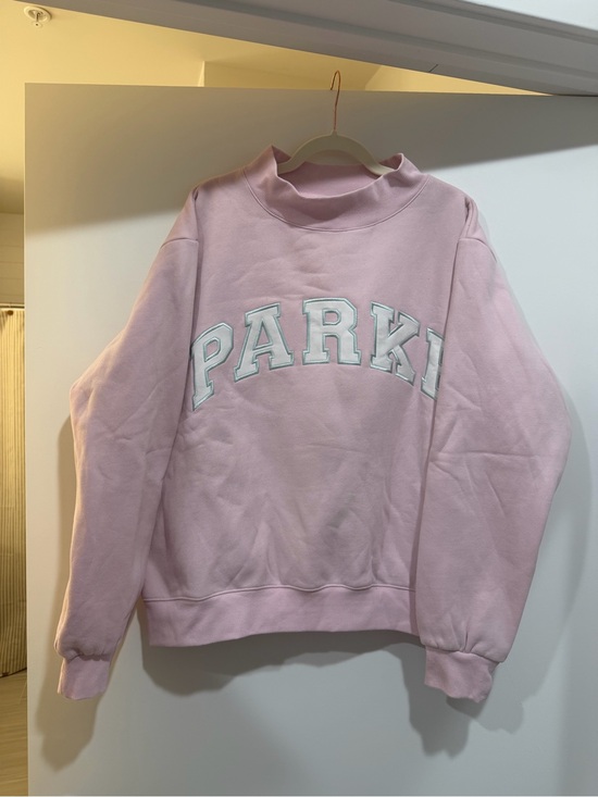 Parke Tops - PARKE Mock-Neck Pink Pullover Sweatshirt